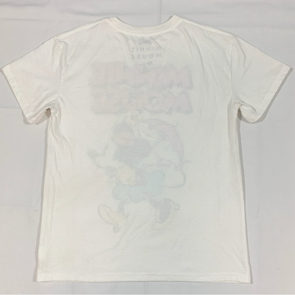 Lot Of 2 Disney Medium Mickey Minnie Mouse Crewneck Coup T Shirt S/S Graphic Tee - Picture 9 of 10